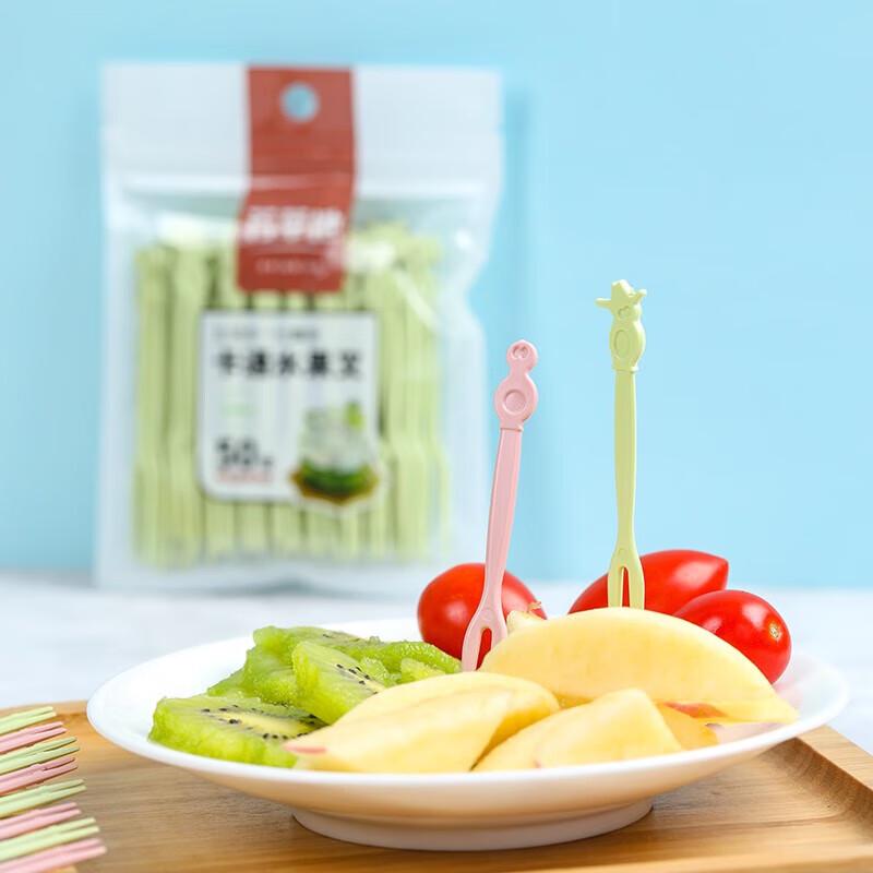 Thickened Plastic Fruit & Dessert Forks - 9.5cm