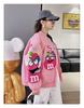 Unisex Cartoon Embroidered Baseball Jacket - Trendy Hip-Hop Style for Spring and Autumn