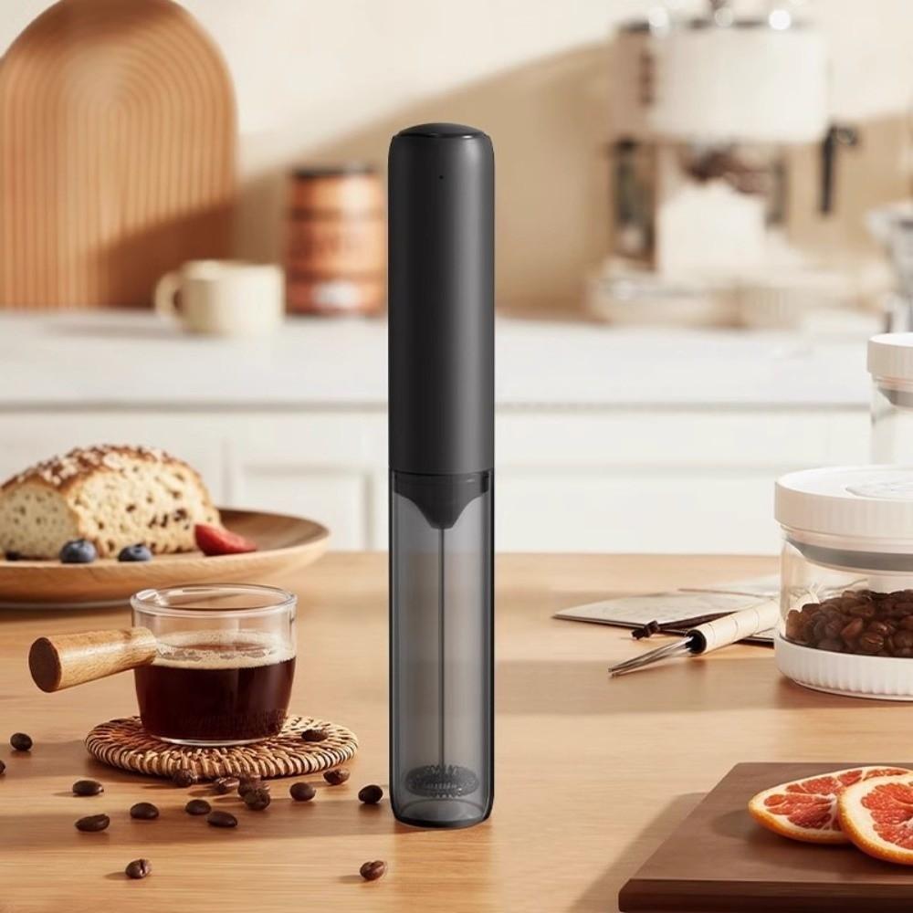 USB Charging Electric Milk Frother Stainless Steel Milk Frother Beater Coffee Mixer  Household Use