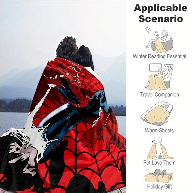 1pc Spider-Man (16) Printing Blanket - Soft, All-Season Throw for Living Room, Bedroom,Personalized Gift with Adorable Cartoon Design