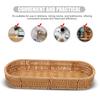 Rectangular Imitation Rattan Cutlery Basket Handwoven Organizer Flatware Kitchen Utensil Storage Tableware Chopstick Holder