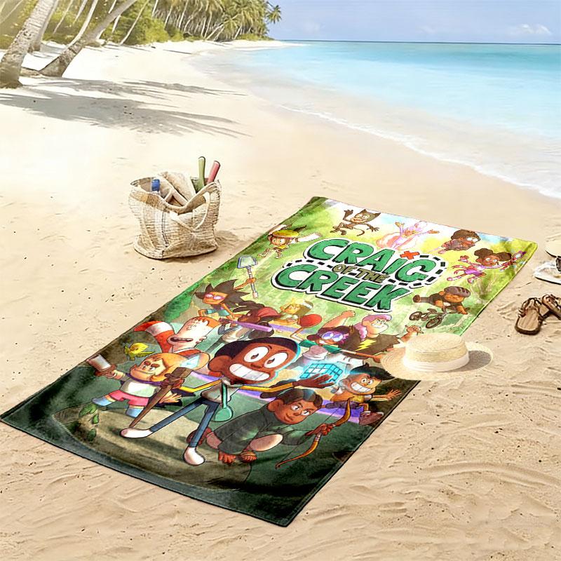 Craig Wild Print Beach Towel, Large Soft Quick Dry Towel for Beach Camping Swimming