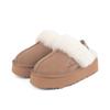 Oz Ugg Wear Adult Platform Slippers Backstrap Brown
