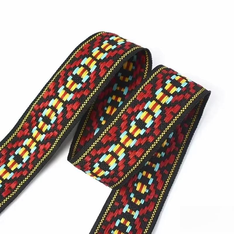 2/5/10Yards Meetee 30mm Polyester Webbing Ethnic Jacquard Ribbon Band Clothing Bags Decor Belt Fabric DIY Sewing Accessories