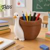 Gift for Students Cute Goose Pen Holder, Large Capacity Compact Size Container, 3D Office Desk Accessories Print PLA Stationery Organizer Pens
