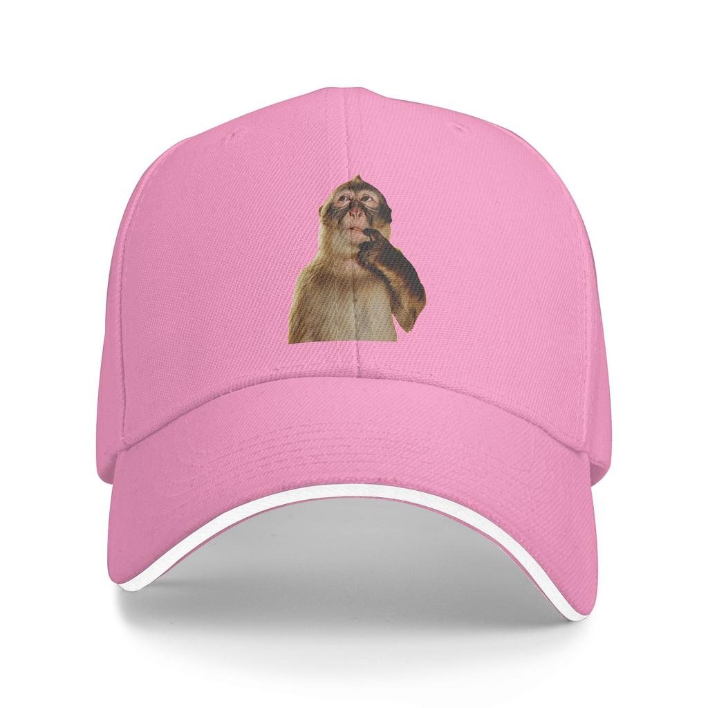 Thinking Monkey Meme Baseball Cap  Y2k Cool Unisex Adult Trucker Hat SunProof Design Kpop Rock Baseball Caps Birthday Present