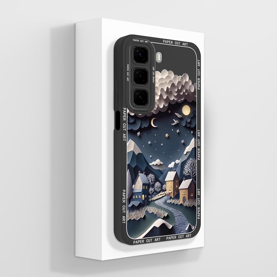 For Infinix Hot 50 Pro Plus Case Aesthetic Style Cover For Infinix Hot50i Full Protection Back Cover Soft Liquid Silicone Bumper