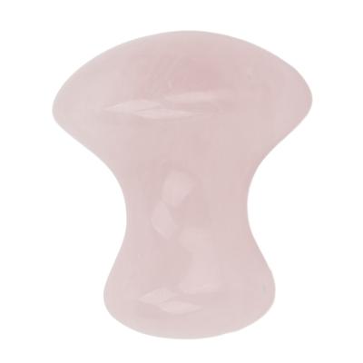 Kazıma Taşı Aleti Mantar Şeklinde Pembe Gül Kuvarsı Gua Sha Kazıma Tabağı Masaj Rahatlama İçin