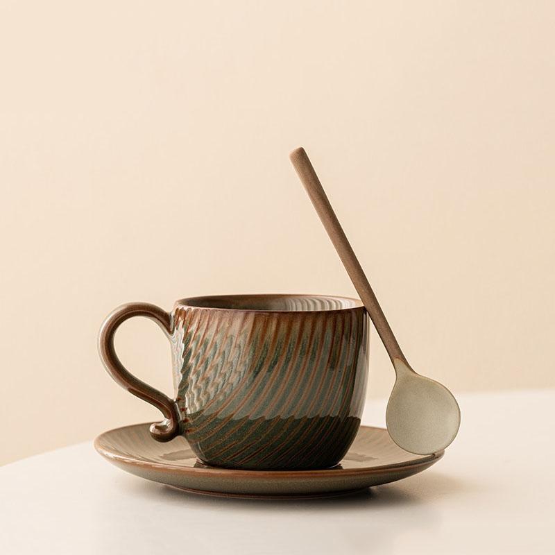 Japanese Retro Ceramic Coffee Cup High Beauty  Mug Milk Cup Juice Beverage Cup Household Breakfast Cups Tea Cups Water Cups