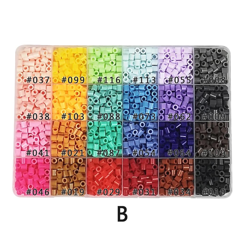 Non-Toxic 2400Pcs Pixel Art Toy Yantjouet 5Mm Iron Beads Puzzle 100Pcs/Slot Diy Hama Beads High Quality Children Gift