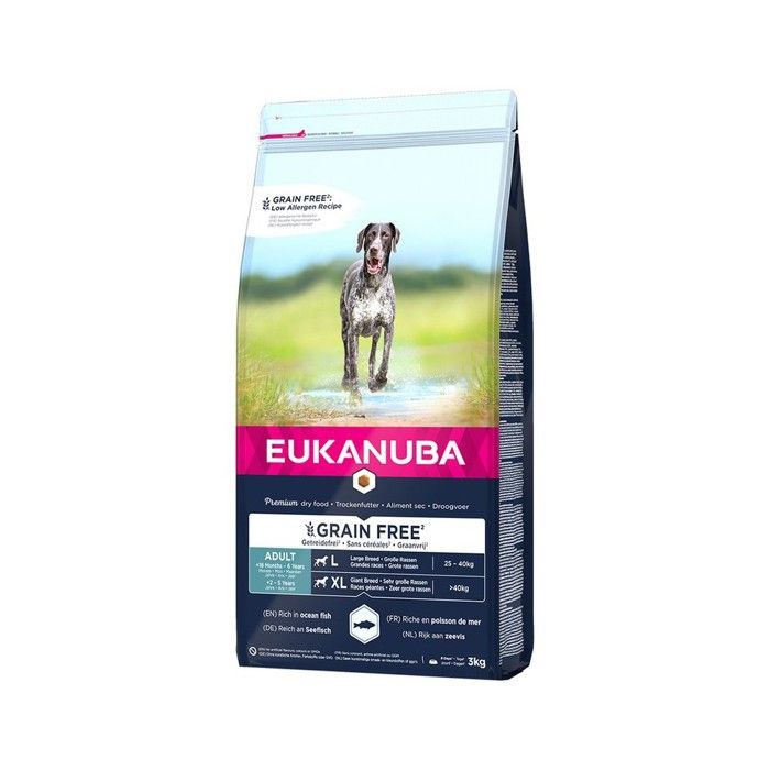Eukanuba Chien Adulte Sans céréales Grandes Races Riche en Poissons 3 kg