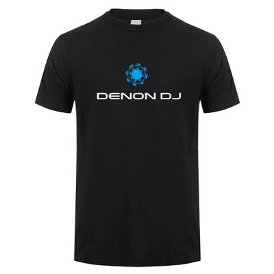 Denon Dj T-shirt Zomer Heren Katoen O-hals Korte Mouw Speler Media T-shirts Man Tops LH-303