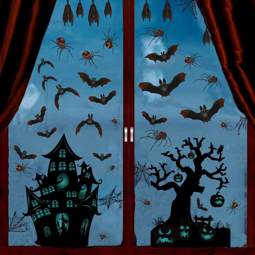 6-Pack Halloween Castle Decoration Wall Sticker Window Sticker Creative Wall Sticker