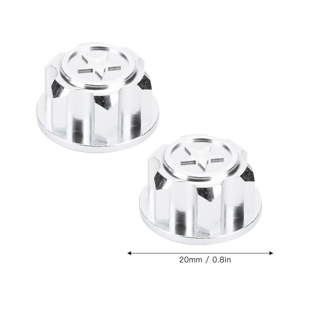 4pcs Aluminum Alloy Wheel Hub   Cover Accessory Fit for   X Maxx 1Celsius10 RC Car(Black )