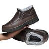 Winter Leather Snow Boots Men's Non-slip Warm Medium Casual Large Size Light Sole Comfortable Men's Boots