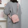 Nuova Borsa Tote Casual con Zip in Tela a Tracolla Borsa Shopping Carina per Signore Donne Borse a Spalla in Velluto a Coste Borse a Mano in Tessuto a Righe
