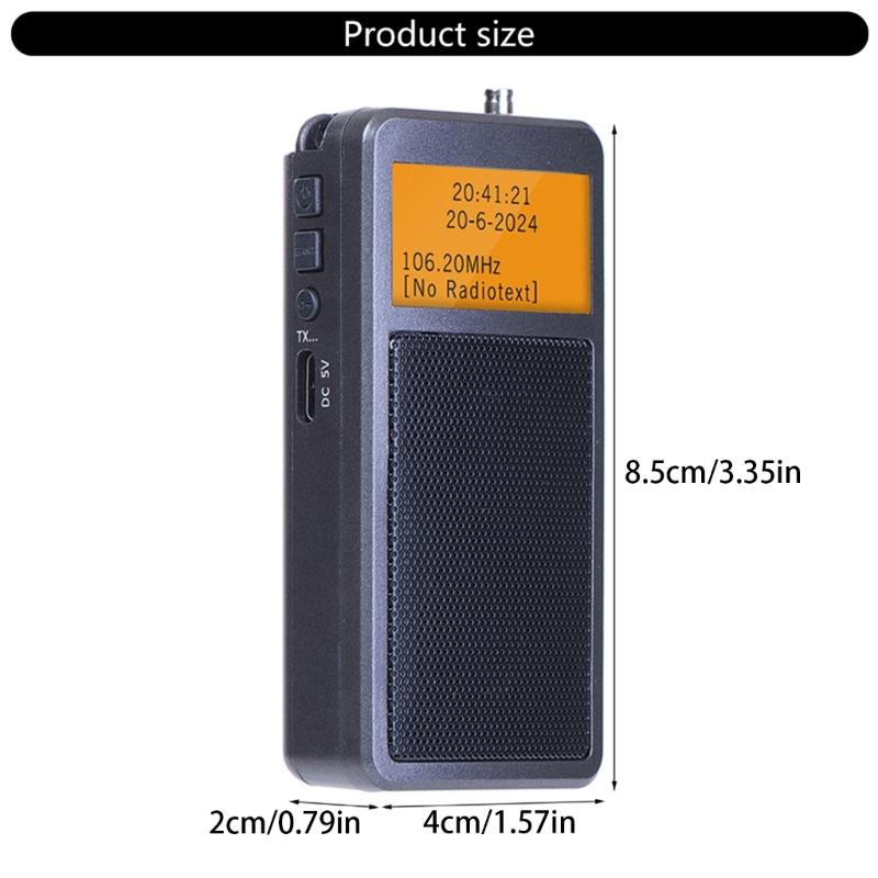 Digital RadioHandheld AM/FM/SW Band Radio with Backlights, Sleep Timer and Digital Alarm Clock for Outdoor Travel Use