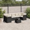 VidaXL Garden Lounge Set 8 Pcs with Cushions Black Braided Resin 3217286