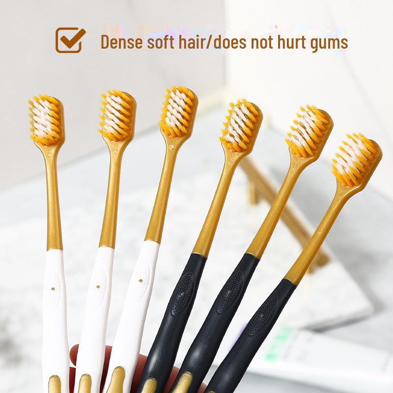 High-Density Soft Bristle Adult Toothbrush - 6-Pack for Deep Cleaning Oral Care