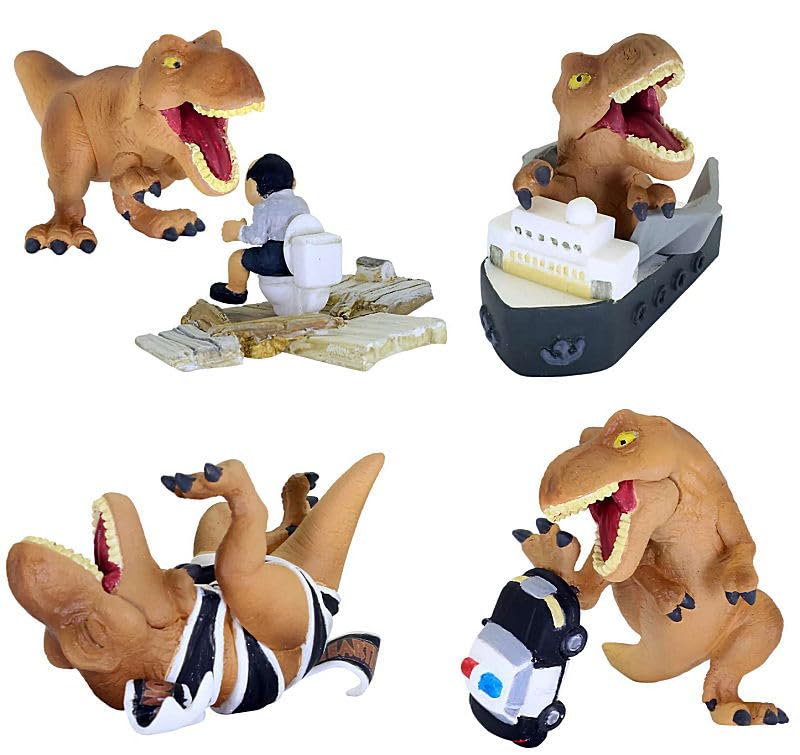 Jurassic Park Collection Set of 4 Types Gacha Capsule Toy T.REX [Complete (Full Set)]