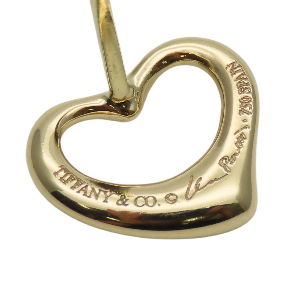Used TIFFANY&Co. Pierce Open heart K18 yellow gold 2.5g Yellow Gold El Saperetti