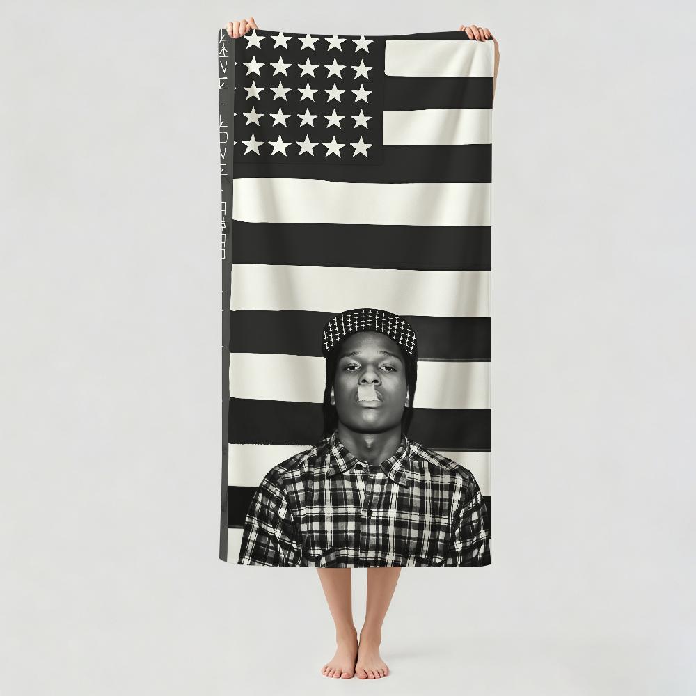 Amerikanischer Rapper A-Asap R-Rocky Handtuch Trocknen Badetuch Anwendbar Für Leichtes Schwimmen Camping Yoga Strand Aus