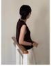 Women's Wool Vest: Autumn Winter V-Neck Cardigan with Cashmere, Loose Sleeveless Design, Shoulder Pads, Knitted Sweater.