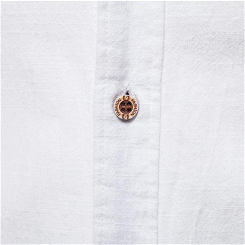 Spring and summer slim shirt men's cotton and linen casual Japanese style men's fashion business solid color long-sleeved shirt for men (US size)