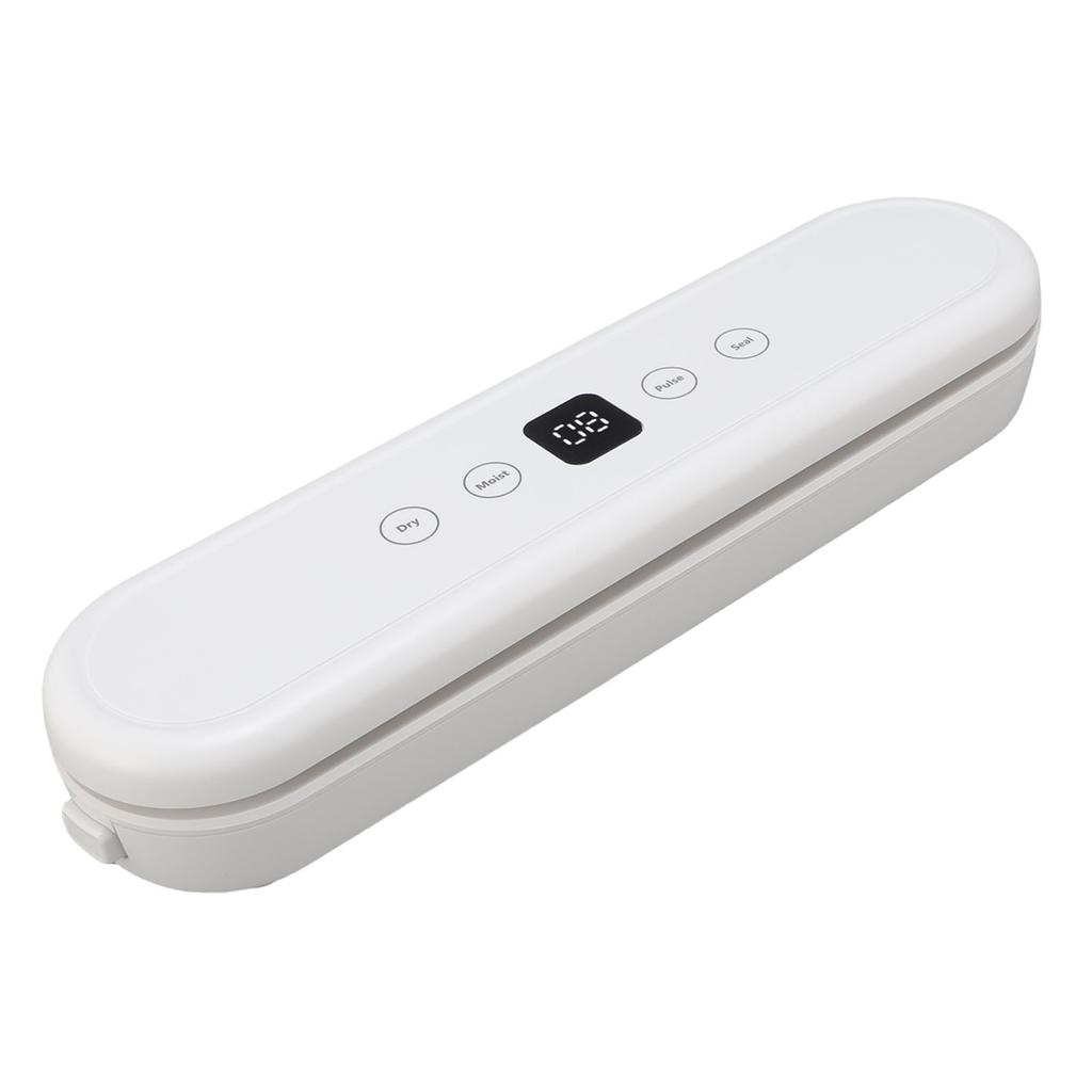 Vacuum Sealer Machine 80W 65Kpa Compact Automatic Food Sealer with Dry and Moist Modes 10 Vacuum