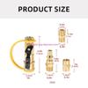 Propane Quick Fittings with Shutoff Valves Connector for Grills Outdoor Accessories Camping Propane Adapter