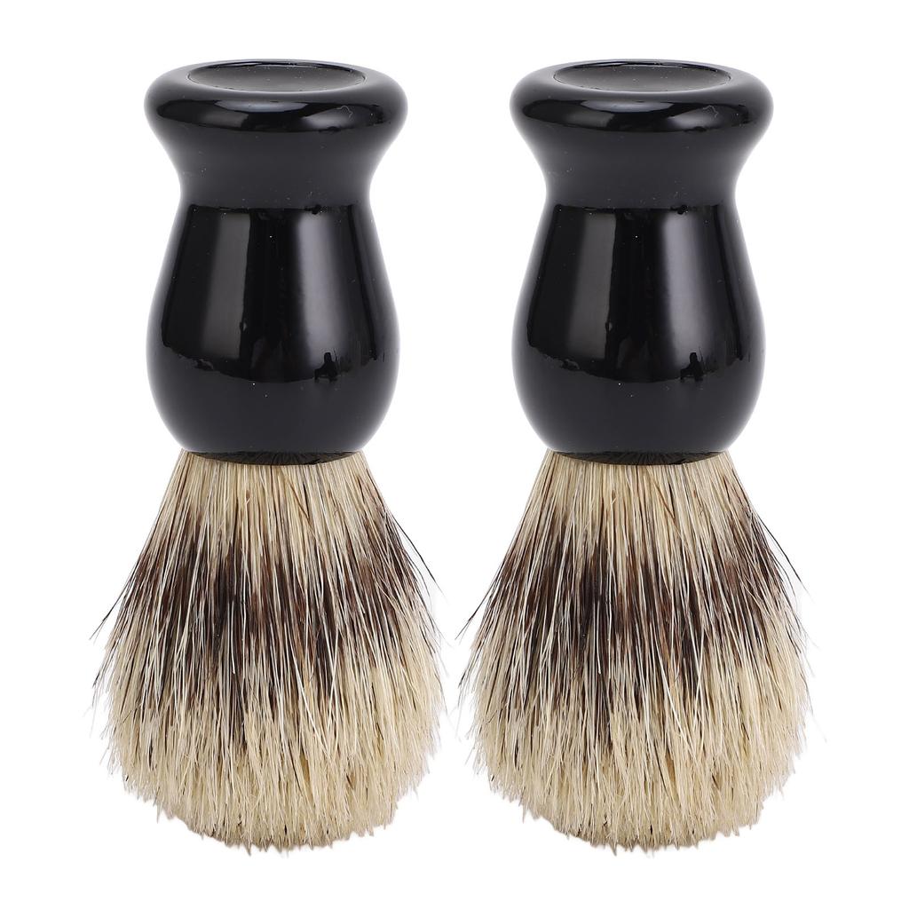 2 ks Holicí štětka pro muže Protiskluzová rukojeť Zvětšuje pěnu Měkké štětiny Štětka na pěnění vousů