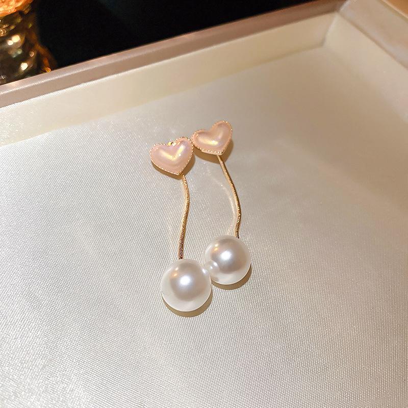 GemChic Women's Earrings Fashion Ear Stud Needle Embed Zircon Imitation Pearl Geometric Earrings Versatile Birthday Christmas Jewelry Gift
