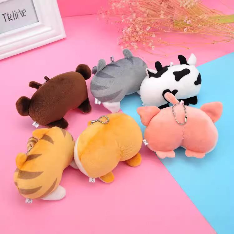 Cute Peach Butt Corgi Butt Doll Animal Butt Doll Plush Toy Pendant Keychain Doll Gift