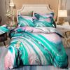 Colorful Floral Marble Quilt Doona Duvet Cover Set Soft Bed All Size Pillowcases