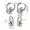 Punk Style Dangle Earrings Unique Detachable Star Heart Drop Earrings Statement Jewelry Fashion Simple Hoop Earrings