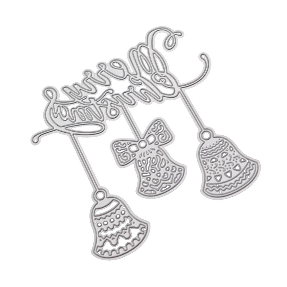 Merry Christmas Clock Frame Metal Silvery Stencil Embossing Cutting Dies For Diy Scrapbooking Paper Album Cards Making