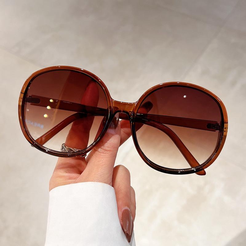 Luxury Brand Designer Round Sunglasses Women For Men  Vintage Fashion Sun Glasses Trendy Punk Oversized Big Frame Shades