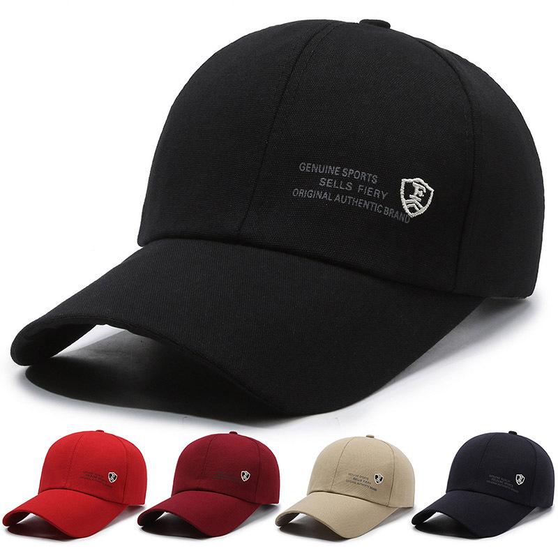 Embroidery Letter F Baseball Cap Sun Protection Hat Outdoor Solid Caps Color