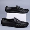 Crocodile Pattern Mens Leisure Walk Shoes Loafers Genuine Leather Casual Shoes Handmade Moccasins Men Comfortable Driving Shoes