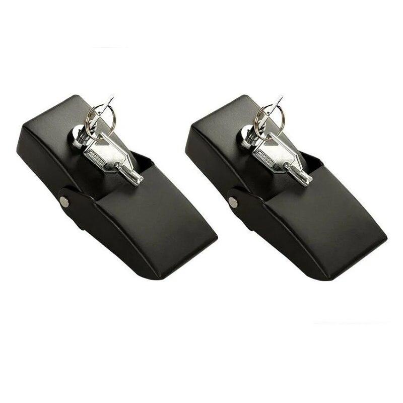 Car Accessories Stainless Hard Hood Lock Assembly Locking Hood Catch Kit Black FOR 2007-2018 Jeep Wrangler JK & Unlimited