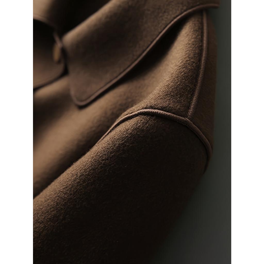 Móda Jednoduchý Dámský Klopový Jednořadý, Vysoce Kvalitní Krátký Kabát Líný Volný Čistá Barva Dlouhý Rukáv, Retro Temperament Volný