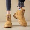 Martin boots women's winter explosion British style women's shoes mountaineering short boots velvet rhubarb boots