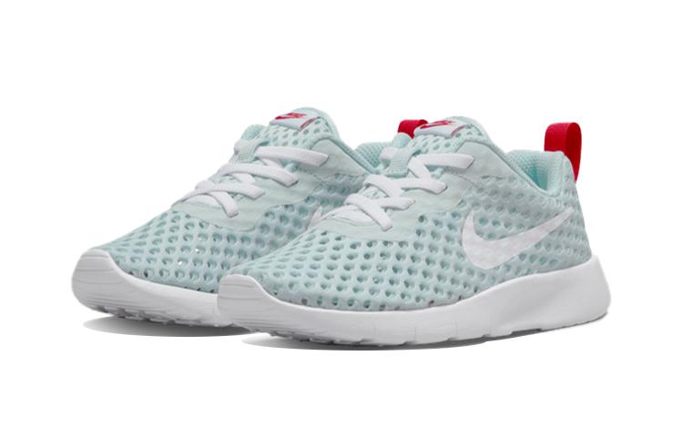 Nike Tanjun BR BPE Cushioning Breathable Low Top Kids' Running Shoes Light Blue Gray Children Aged 3 7 Years Old DV9086-411