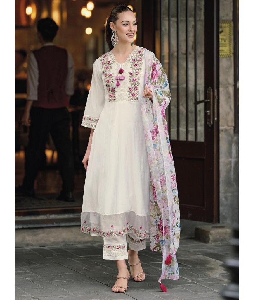 Kurti Pant Dupatta Set Party Wear Designer Top Tunic Ethnic Salwar Kameez Suit Dress