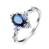 Cut Square Rainbow White Fire Opal Rings for Women Gold Color Horse Eye Zircon Charm Leaf Wedding Bands Party Jewelry
