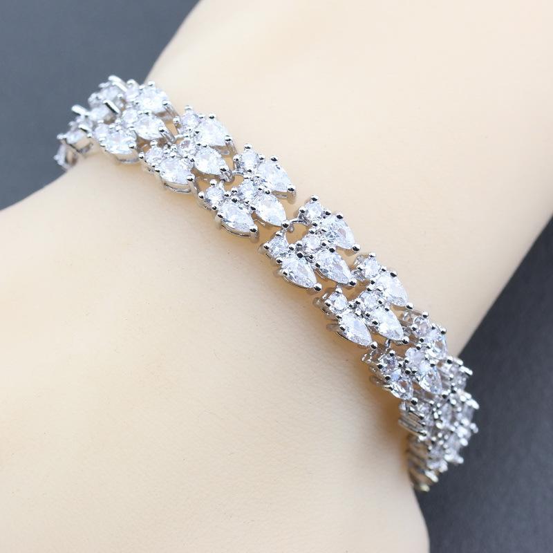 Свадебное платье Marks White Cubic Zirconia Роскошные браслеты Элегантные браслеты
