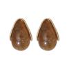 Maillard Water Drop Earrings: 2024 Autumn/Winter Retro High-End Fashion