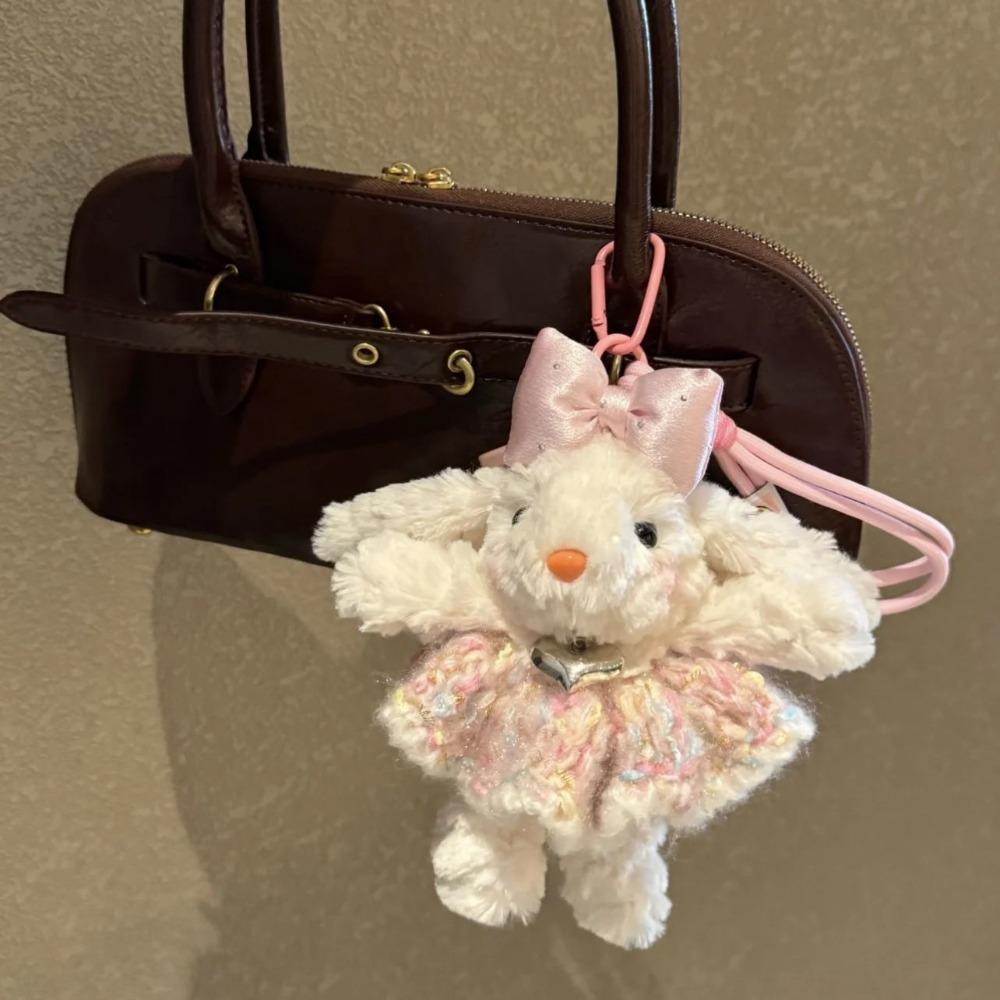 Long-eared Plush Rabbit Pendant Hanging Decoration Stuffed Rabbit Bunny Keychain Women Girls