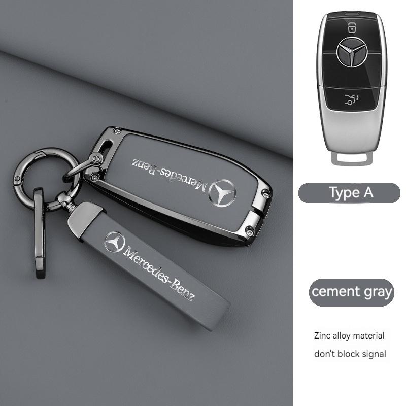 1pcs Leather Car Smart Key Case Cover Shell Fob Holder For Mercedes Benz A B C E S R-Class C43 CLA GLB GLC GLK SLK SL Vito W20