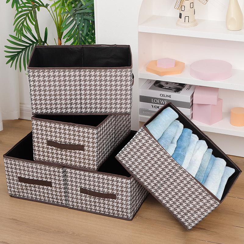 Home Foldable Large Capacity Thousand Bird Grid Storage  Dustproof and Miscellaneous  Wardrobe Pants Storage Box